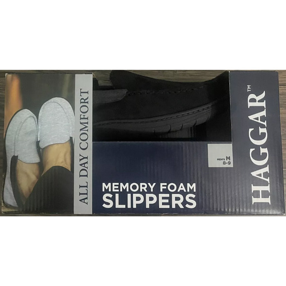 Haggar Mens Slippers Indoor/Outdoor Sole Shoes Memory Foam Size M 8-9 122 main image 4